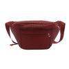 Bolso Casual de Color Sólido 2025 Nuevo Elegante Bolso de Pecho para Mujer Cambiar Riñonera Tejido a la Moda para Desplazamientos Simple Elegante Bolso de Mujer