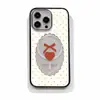 Funda de Teléfono Simple Estilo Ins con Corazones y Lunares para iPhone 17 Acrílico Transparente 16 Apple 15 Funda Magnética Magsafe