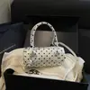 Moda Otoño 2026 Nuevo Diseño Simple de Lunares Nicho Tendencia Versátil Bolso Cilíndrico de un Solo Hombro Cruzado de Mano