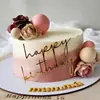 Letras Acrílicas de Flor y Mariposa Topper para Pastel de Feliz Cumpleaños Suministros para Fiesta de Horneado Descuento por Volumen