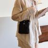Bolsa para Teléfono Móvil de Estilo Minimalista de Verano 2024 para Mujer, Estilo Coreano, Ligera y Delgada, Bolsa Pequeña de Lona con Cordón, Mini Bandolera de Hombro, Monedero