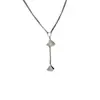 Nuevo Collar de Ginkgo con Circonita en Forma de Abanico para Mujer, Diseño Geométrico de Nicho, Cadena para Suéter de Moda y Elegante con un Estilo de Celebridad de Internet