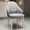 Silla de lujo ligera de alta gama estilo italiano con respaldo, taburete estilo nórdico, silla de comedor simple, silla de lujo ligera para el hogar/hotel/mahjong/restaurante con respaldo