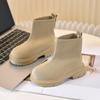 Botines Calcetín para Niños Primavera y Otoño 2025 Nuevos Botines Individuales para Niñas Botines Cortos para Niñas Botas Martin Tejidas con Mosca Botas Tejidas Elásticas