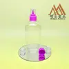 Garrafa PET plana oblonga oval de 240ML para armazenar água, loção e essência, frasco vazio para artigos de higiene pessoal e cuidados com a pele, pode ser combinada com vários tipos de tampas