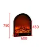 Gabinete Triangular para Chimenea con Fuego Electrónico de Forma Irregular, Calefacción de Pared de Fondo de Estufa de Arco Semicircular en Forma de L Empotrada, Otros
