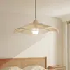 Lámpara colgante de cuerda de cáñamo retro japonesa estilo wabi-sabi para casa de huéspedes, restaurante, sala de estar, dormitorio, sala de té, lámpara de sombrero de paja tejida a mano inspirada en Zen