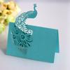 Suministros para Bodas Transfronterizos Tarjetas de Lugar 3D para Mesa Pavo Real Blanco Tarjetas de Asiento Caladas Tarjetas de Nombre para Lugares Fábrica Venta al por Mayor