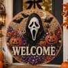 Cartel de Bienvenida de Halloween Transfronterizo Cartel de Puerta de Bienvenida Estilo Pintura de Diamantes de Halloween S