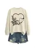 Amazon eBay sitio independiente moda casual elegante mujer corazón flor estetoscopio varios sudaderas de otoño e invierno