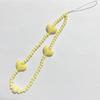 Nuevo caliente transfronterizo DIY cordón corto para teléfono móvil para mujer creativo corazón con cuentas cadena para teléfono móvil accesorios decoración de bolso