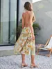 Otoño 2026 Transfronterizo Deseo Amazon Ebay Nuevo Falda de Longitud Media Fresco Temperamento Viaje Diario Cintura Alta Tipo de Tirantes Finos