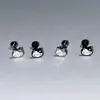 Lindo Exquisito Goteo de Esmalte Oreja de Gatito Hueso de Uña Tornillo Nicho Personalidad Única Versátil Simple para el Trabajo Diario Oreja de Moda