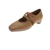 Salto Escondido de 5cm ~ Estilo Retro Francês Tira Cruzada Biqueira Aberta Sapatos de Salto Único Feminino 2026 Verão Peça Externa Toque de Luxo Biqueira Quadrada Nova