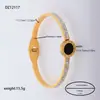Joyería para Manos Europea y Americana Anillo Geométrico Corte de Línea Árbol de la Vida Diamante de Barro Incrustado Accesorios de Pulsera Pulsera de Acero de Titanio para Mujeres