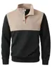 Comercio Exterior Transfronterizo Amazon Estilo Nuevo Primavera y Otoño Diario Casual Deportivo Exterior Sudadera con Botones Bloque de Color Manga Larga Ropa para Hombre