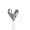 Tapa Metálica Galvanizada para Popote Serie Diamante Rosa Tapón de Polvo Diámetro 10mm Hebilla Decorativa Creativa para Vaso de Agua Tapa de Silicona