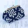 Porta-moedas de Lona com Rosa Europeia e Americana Tecido Carteira Pequena Feminina com Fivela de Bolsa para Chaves Caixa de Joias Dourada para Bolsa