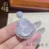 Ágata de Gelo Branca Natural Pingente de Buda de Gelo de Alta Qualidade Colar de Jade Banhado a Prata Corrente de Pingente de Buda Maitreya da Moda