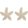 Pendientes Exagerados de Estrella de Mar y Perlas con Agujas de Plata, Pendientes de Moda Estilo Coreano, Nuevos Pendientes de Moda 2020, Colgantes para Orejas