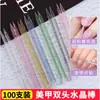 Novas Ferramentas para Nail Art: Pegador de Strass, Bastão de Cola, Bastão de Cristal, Empurrador de Cutícula de Duas Pontas, Ferramentas de Beleza