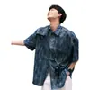 2026 Camisa Retro Hombre Verano Estilo Hong Kong Estudiante Holgada Nicho Sentido del Diseño Divertida Nueva Ropa para Hombre Top Abrigo
