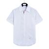 TB Verão Feminino Nova Camisa Manga Curta Lapela Casual All-match Unissex Carcela Interna Fita Camisa Manga Curta