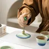 Museu do Palácio Cultural e Criativo Milhas de Rios e Montanhas Conjunto de Chá de Viagem Uma Bule Três Xícaras Copo Kuaike Portátil Cerâmica Gongfu Lembrança