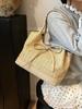 Bolso de axila con lazo 2026 para mujer, Bolso de mano moderno casual de gran capacidad, Bolso de paja único con bloques de color de un solo hombro