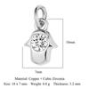 Mariposa Bebé Elefante Ojos Cobre Zircón Accesorios de Joyería DIY Estrella Luna Palma Pie Collar Pulsera Colgante Pequeño