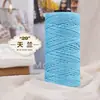 Hilo de algodón hueco redondo de 2 mm para tejer a mano DIY, bolsas de ganchillo, sombreros, cojines, pantuflas kit de materiales