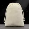 Bolsas de Algodón con Cordón en Color Natural, Venta al por Mayor, Se Pueden Imprimir con Logo, Transpirables, para Medicina Herbal, Gasa, Bolsas de Algodón Puro con Cordón