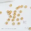 Retenção de cor forte 14K ouro contas de pedra irregular espaçador moldado bobina de lã nó de abacaxi espaçador acessórios de joias diy