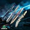 Remodelar Nueva Temporada Skin de Cuchillo Aleación de Zinc Modelo de Arma Delta Periférico de Juego Sin Filo Giratorio Plegable