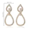 Brincos de Gota de Strass para Casamento de Noiva com Diamantes Novos Transfronteiriços, Brincos de Diamante Femininos, Leves, Luxuosos e Atmosféricos Atacado
