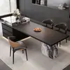 Mesa de Isla de Losa de Piedra de Lujo y Mesa de Comedor Combinadas para Uso Doméstico, Extensible, Adecuada para Villas Grandes, Mesa de Isla de Cocina Multifuncional Estilo Italiano