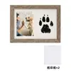 Porta-Retrato de Pata de Animal de Estimação Transfronteiriço Exibição DIY Pata de Gato 7 polegadas Pata de Cachorro Almofada de Tinta Moldura de Exibição de Papelão