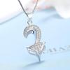 Atacado de fábrica pingente de Raposa todo cravejado com diamantes Prata de lei S925 Colar da moda pequeno animal brincalhão raposinha fofa Joias de Fada