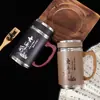 Taza termo Yixing salud arena púrpura interior taza con asa para té hombres de mediana edad oficina regalos de empresa fabricantes venta al por mayor