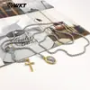 Wt-Jfn56 Exportación Más Vendido Estilo Religioso y Colgante de Cobre con Cruz Ajustable 90cm Delgado Plateado Collar para Pareja