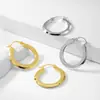 Borde Plateado Belleza Amazon Deseo Moda Chapado en Oro Versátil Elegante Personalidad Aro Exagerado Pendientes de Aro de Moda para Mujer