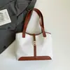 Bolsa Grande para Mulheres 2025 Nova Transfronteiriça Tendência Padrão Trançado Bolsa Tote com Cores Contrastantes, Grande Capacidade, Adequada para Trabalho e Deslocamento, Bolsa de Ombro
