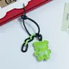 Novo Acessório de Chaveiro de Corda com Pingente de Urso em Couro PU Curto da Huayang para Bolsas, Acessório de Decoração Artesanal DIY