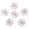 Cuentas de margarita de doble cara de 25 mm en color transparente, cuentas de flor de acrílico chapado, cuentas sueltas para cadena de teléfono móvil DIY