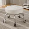 Taburete Bajo con Ruedas para Belleza Impecable, Taburete Pequeño con Ruedas Universales para Niños, Uso en Casa para Niños Pequeños, Taburete Redondo Simple de Moda Silencioso con Ruedas