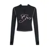 Iamgia*G conjunto de chaqueta corta con capucha de estampado de letras regular en hombros, estampado de leopardo, corte ajustado, elástico, con cremallera, y pantalón largo