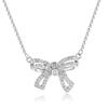 Collar de Lazo de Plata S925 Caperucita Roja Libro Mismo Estilo Moderno Lujo Ligero de Alta Gama Cadena Clavícula para Novia Tanabata Día de San Valentín