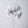 Balão Lantejoula Transparente de 12 Polegadas Enchimento Colorido de Lantejoulas Balão de Decoração de Aniversário Balão de Folha de Alumínio com Lantejoulas