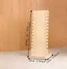 Soporte de Exhibición Cuadrado de Bambú y Madera Empalmada en Stock, Colgador de Joyería sin Pintar, Accesorios de Exhibición para Tienda de Joyería y Transmisiones en Vivo