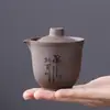 Juego de té de kung fu de viaje de arena púrpura, portátil, juego de tazas exprés, latas de té, taza de té, regalo para el hogar y al aire libre, entrega